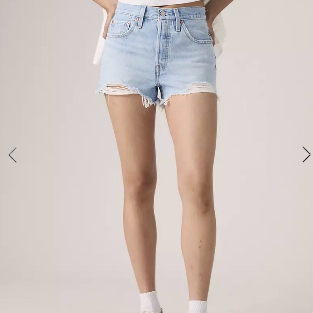 Levi's Women's Light Wash Denim Cutoff Shorts